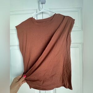 Women's Brown Sleeveless Top
